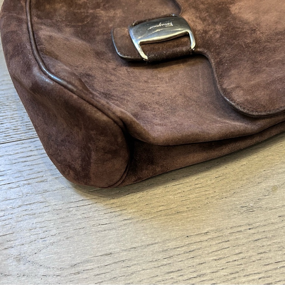 Salvatore Ferragamo Brown Suede bag - Picture 7 of 11
